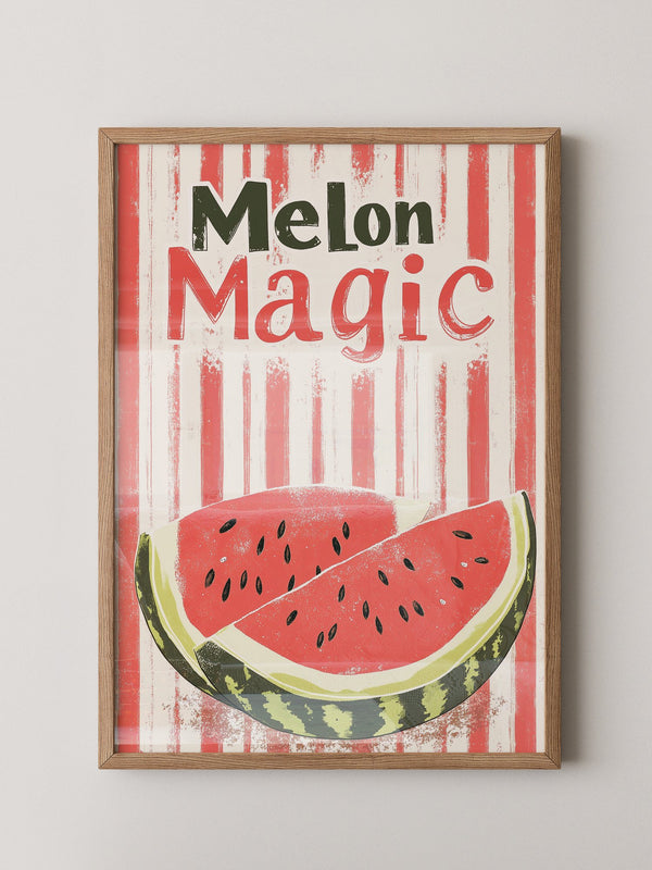 Melone Streifen Retro