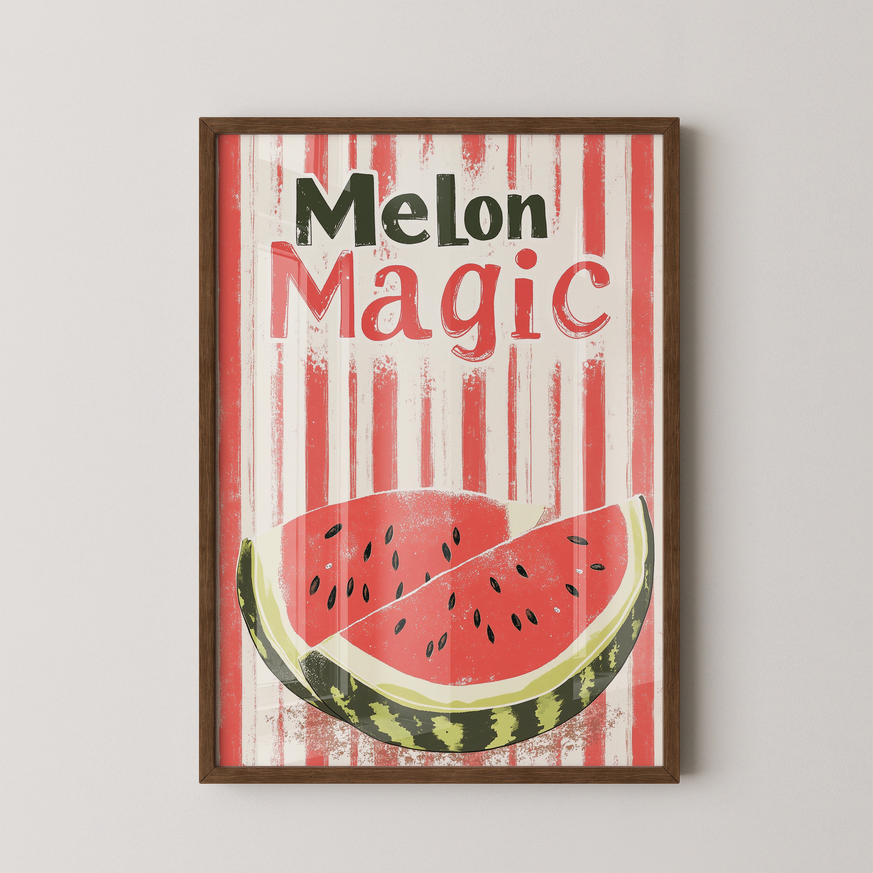 Melone Streifen Retro