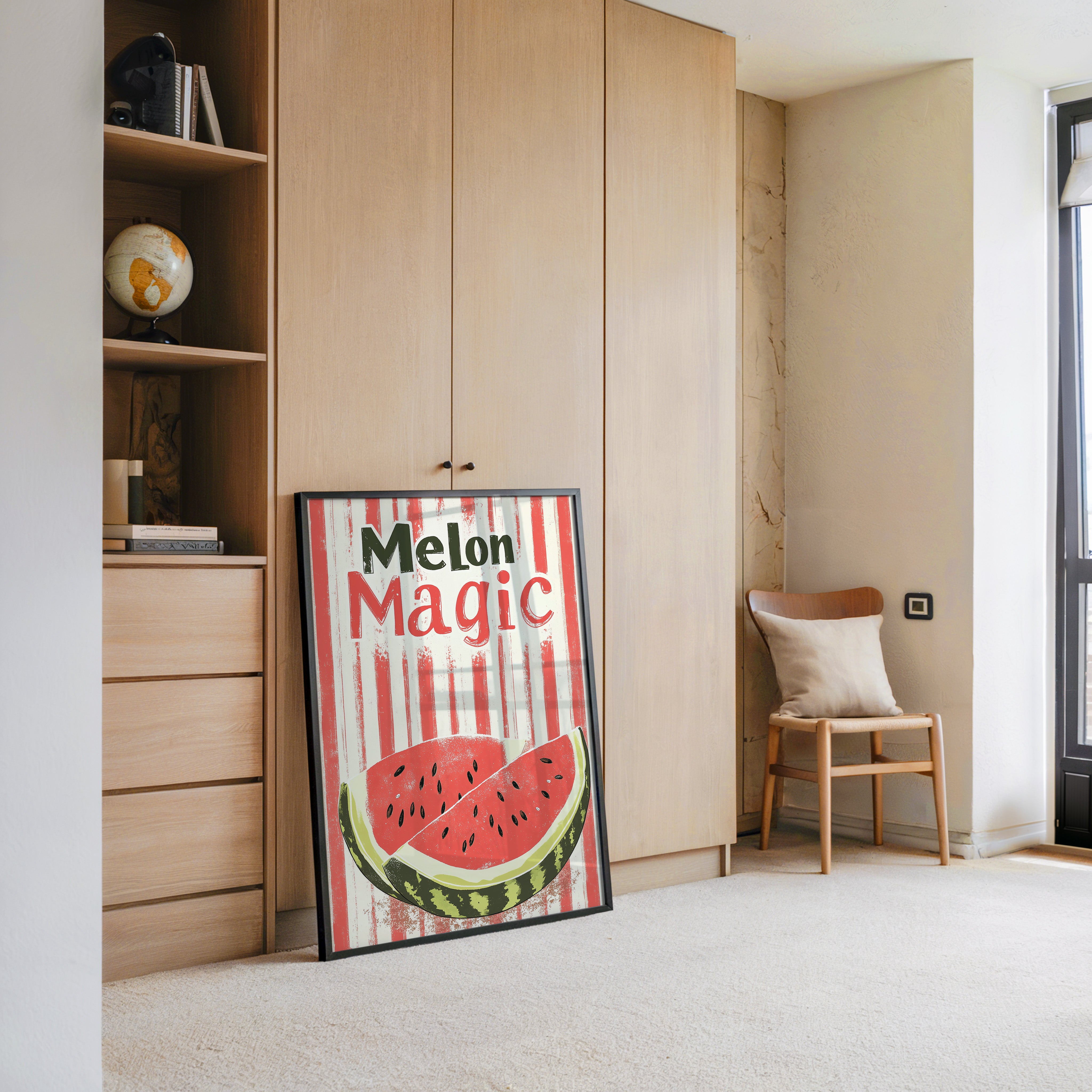 Melone Streifen Retro