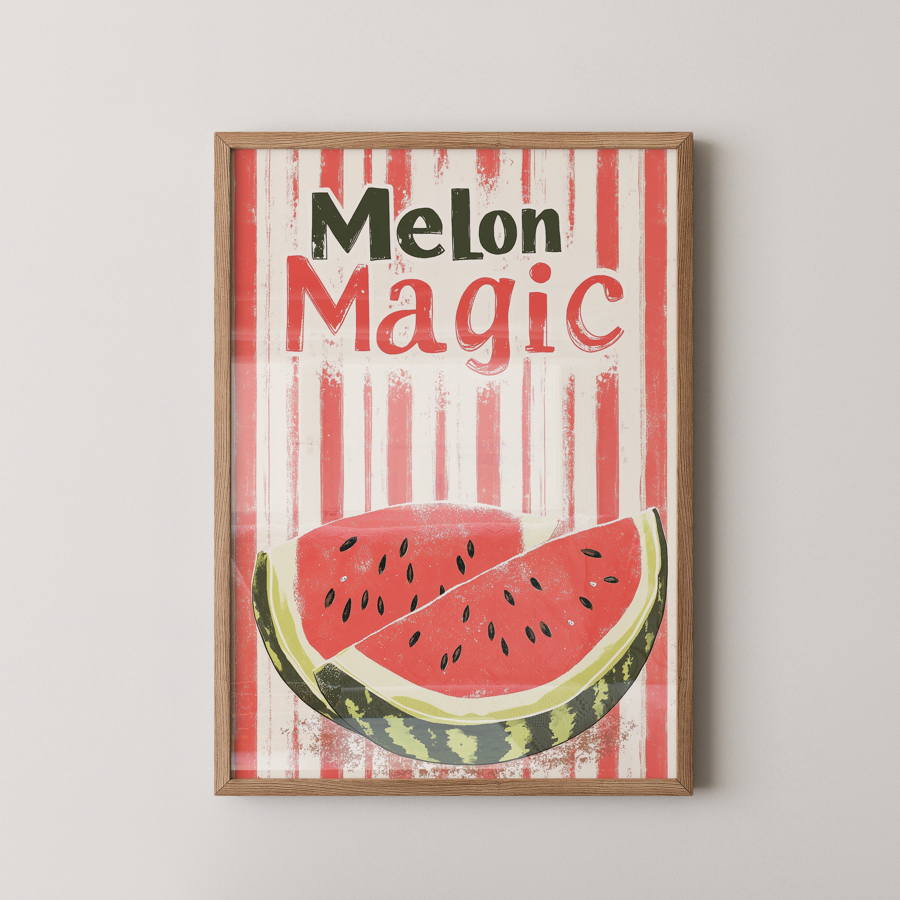 Melone Streifen Retro