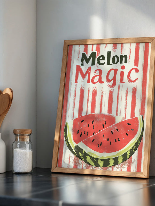 Melone Streifen Retro