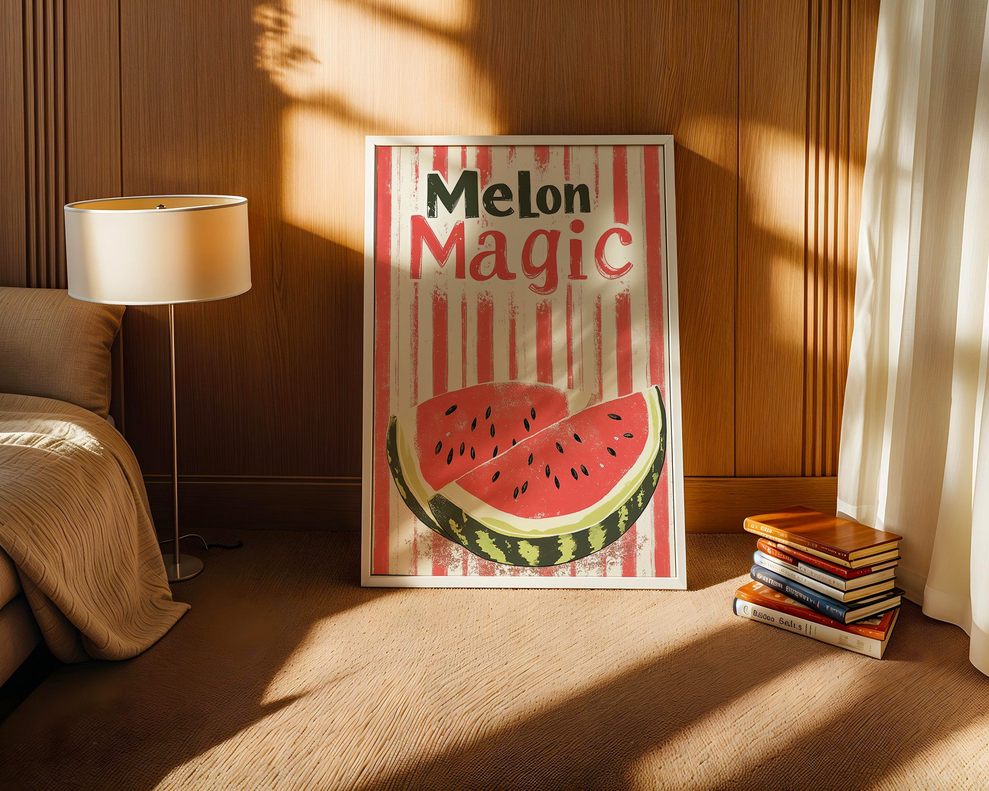 Melone Streifen Retro