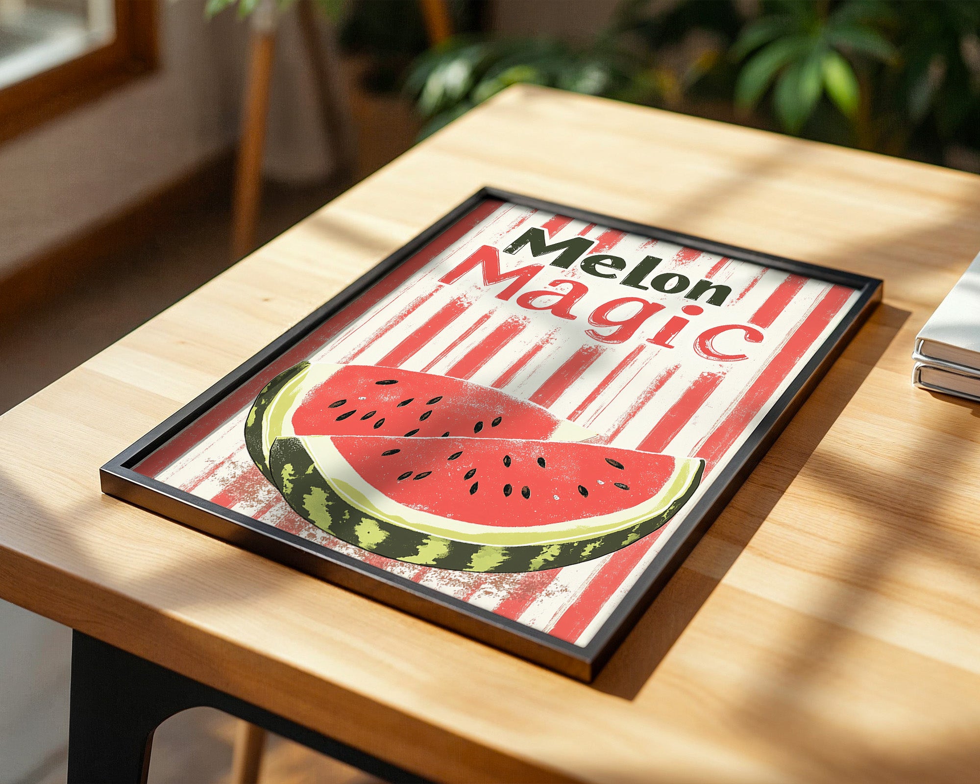 Melone Streifen Retro