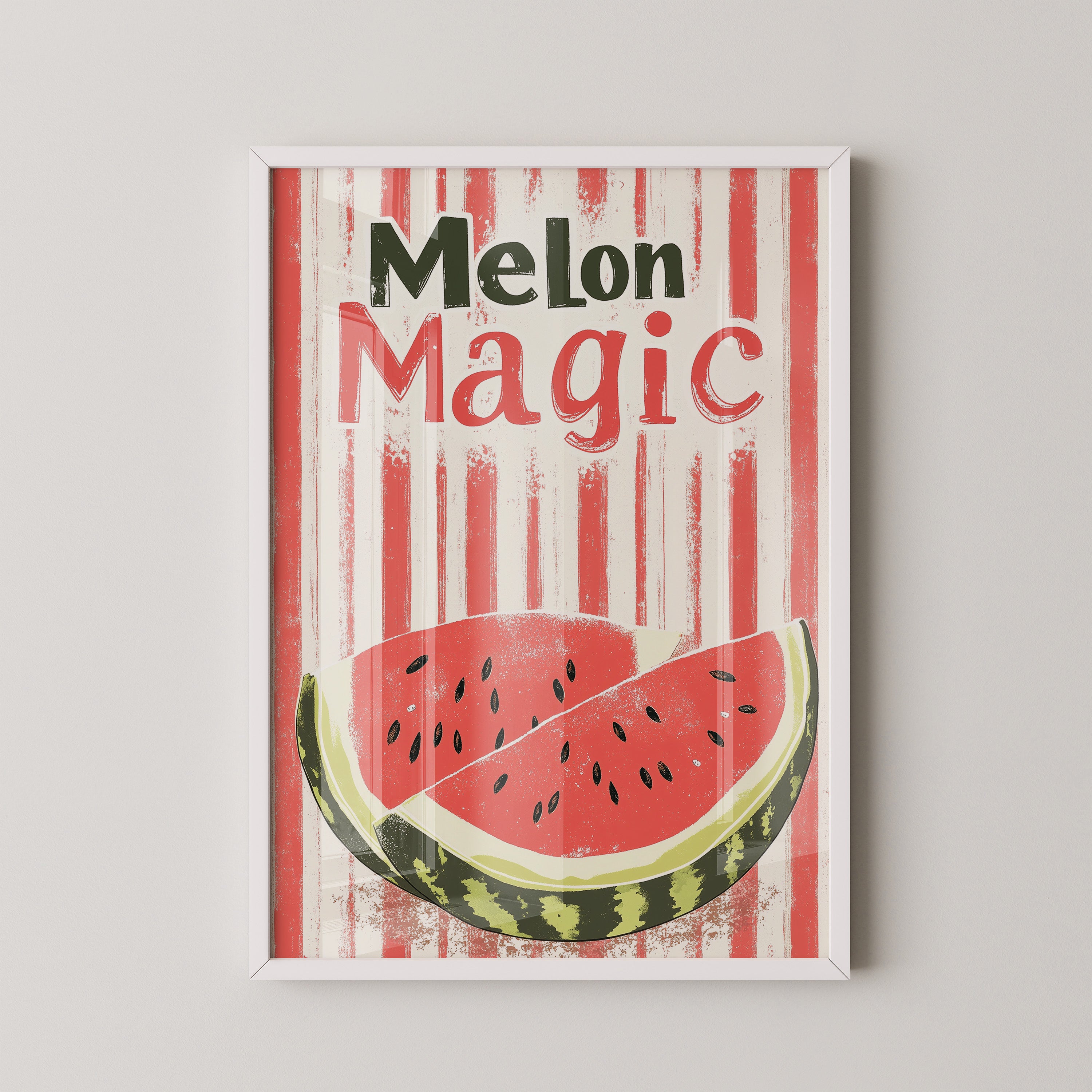 Melone Streifen Retro