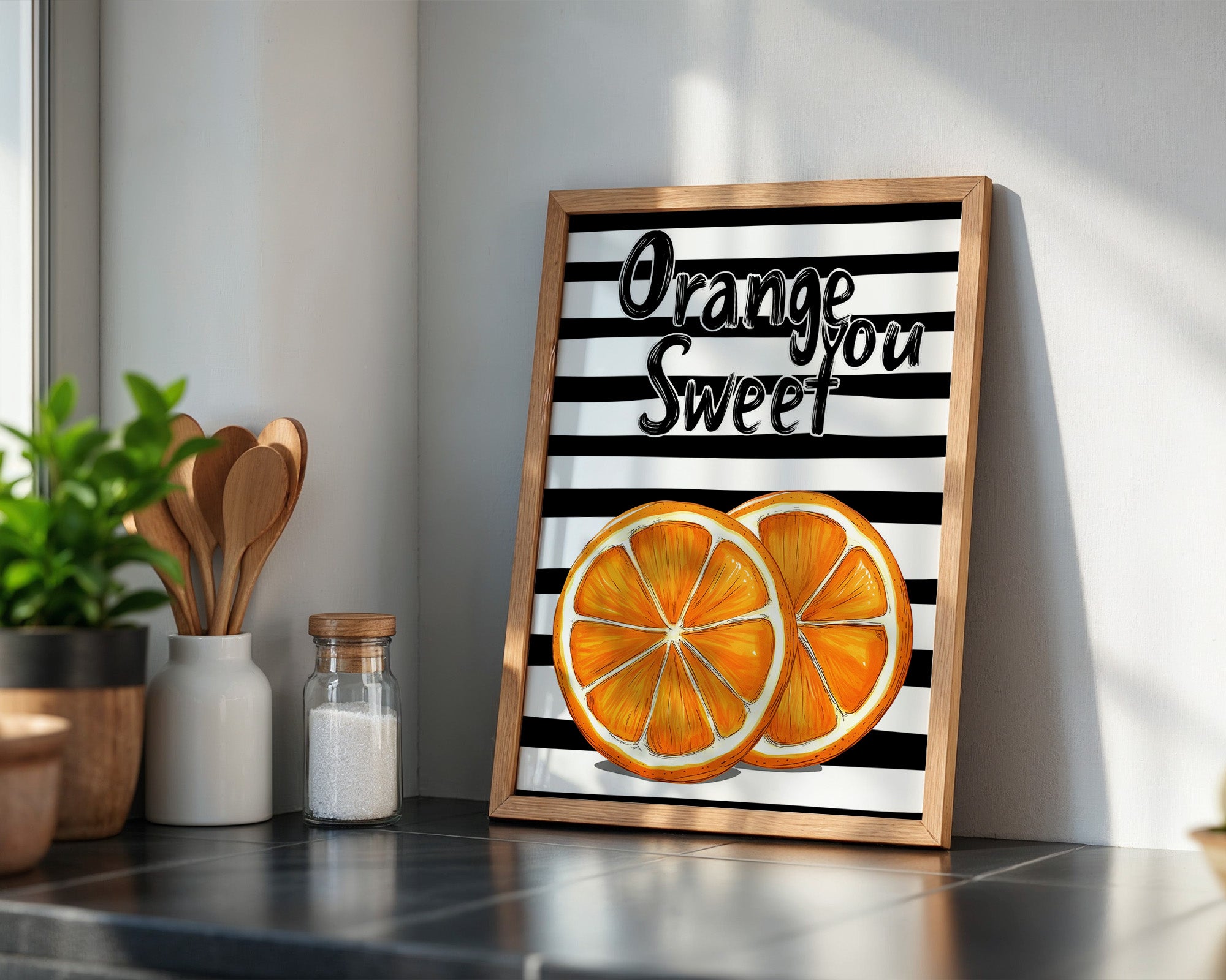 Orangenscheiben Retro Charme