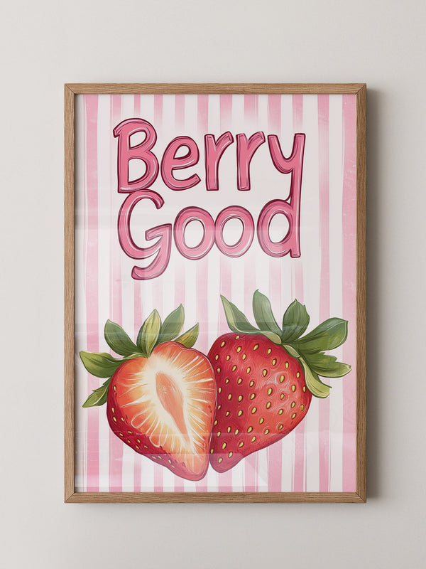 Erdbeeren Pastell Streifen