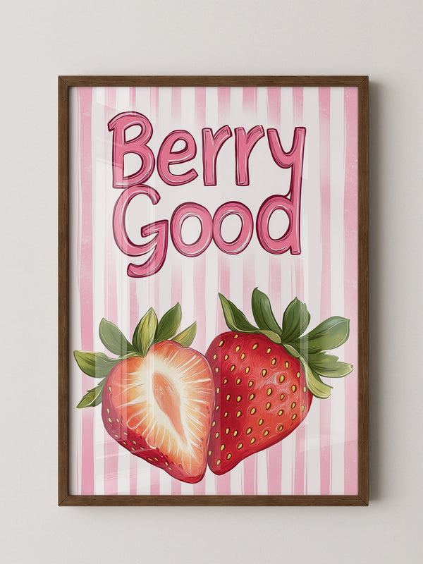 Erdbeeren Pastell Streifen