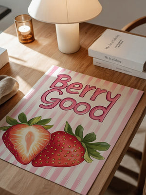 Erdbeeren Pastell Streifen