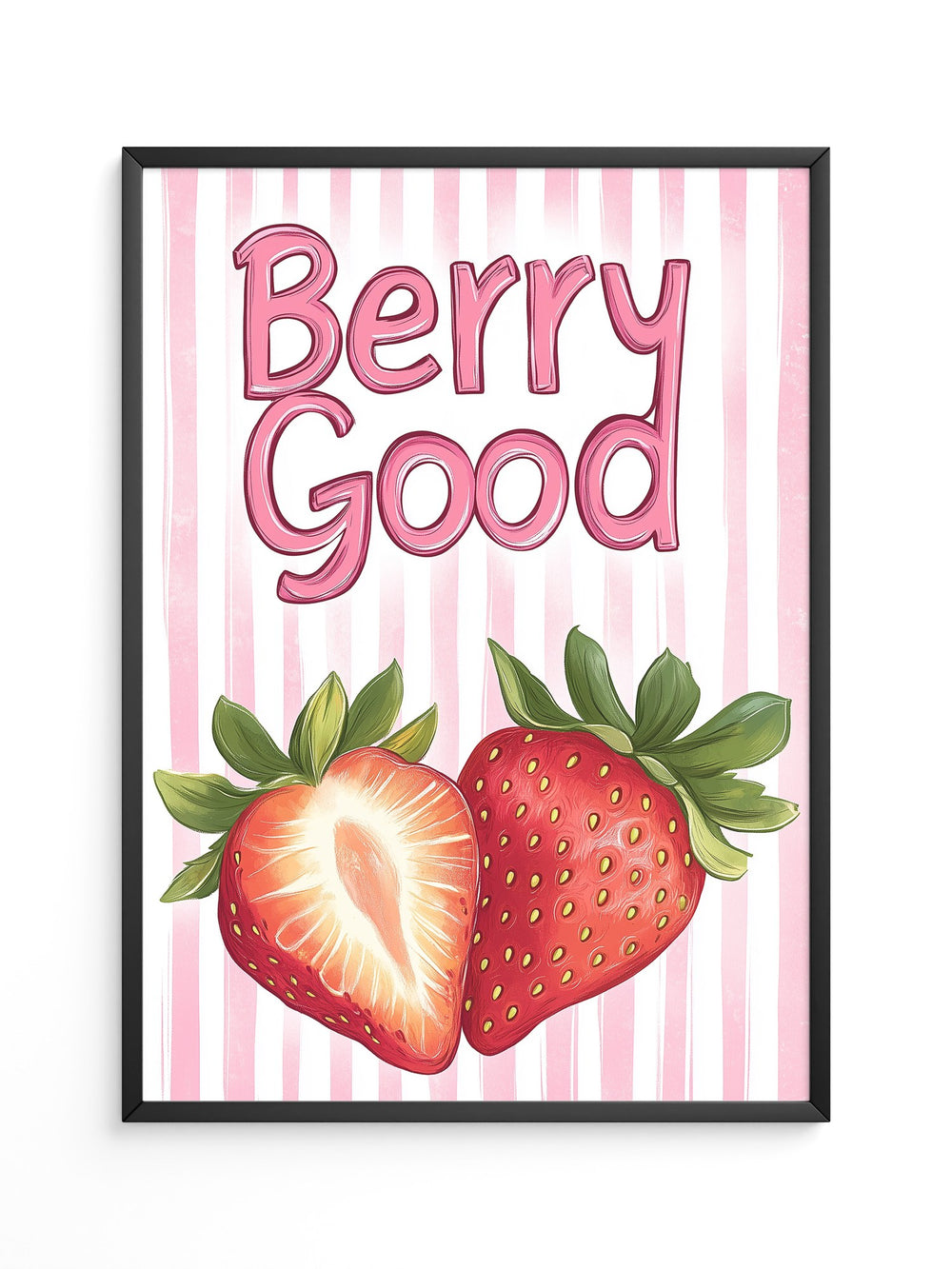 Erdbeeren Pastell Streifen