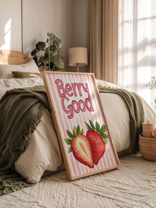 Erdbeeren Pastell Streifen