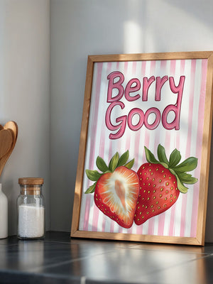 Erdbeeren Pastell Streifen