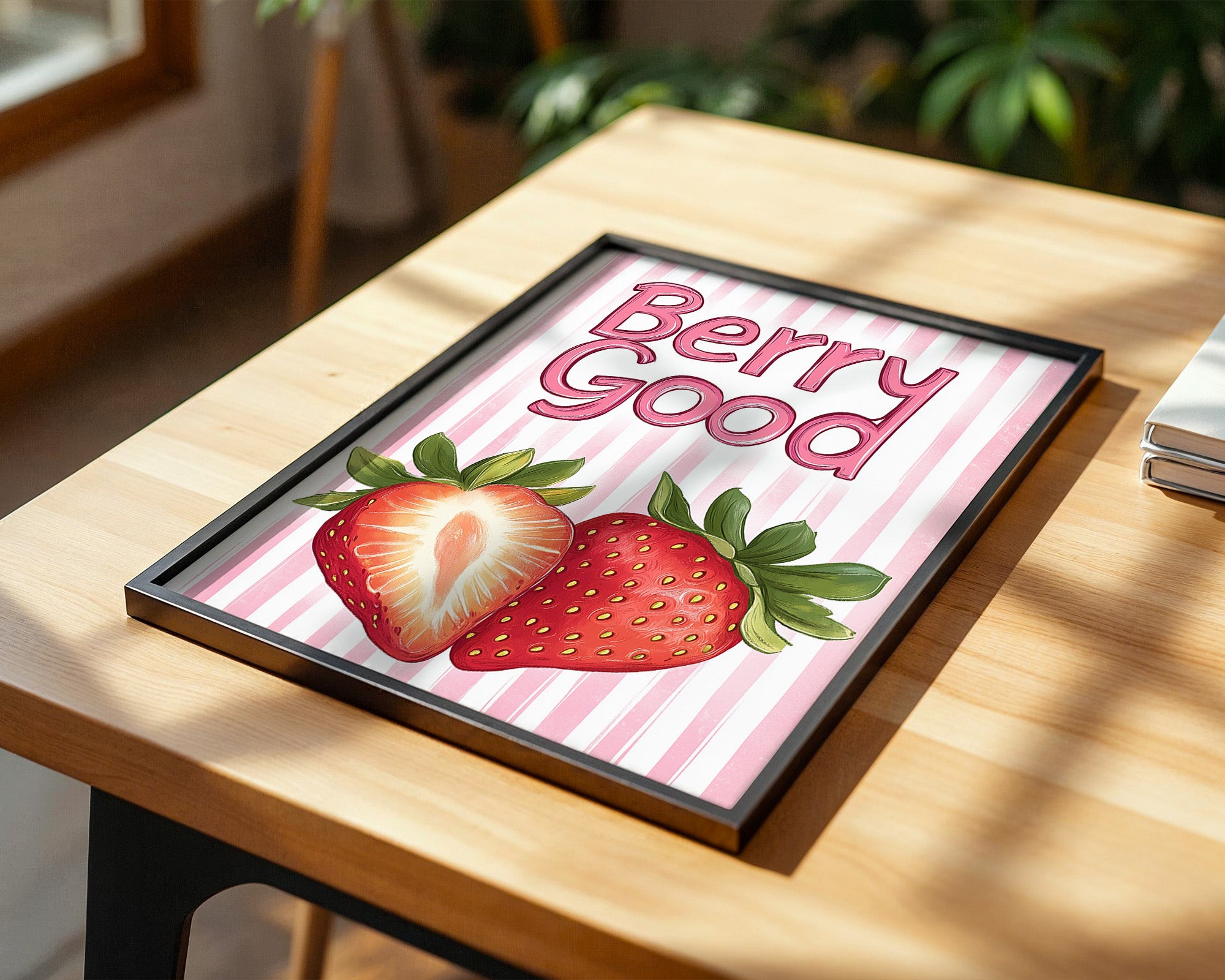 Erdbeeren Pastell Streifen