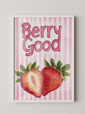 Erdbeeren Pastell Streifen