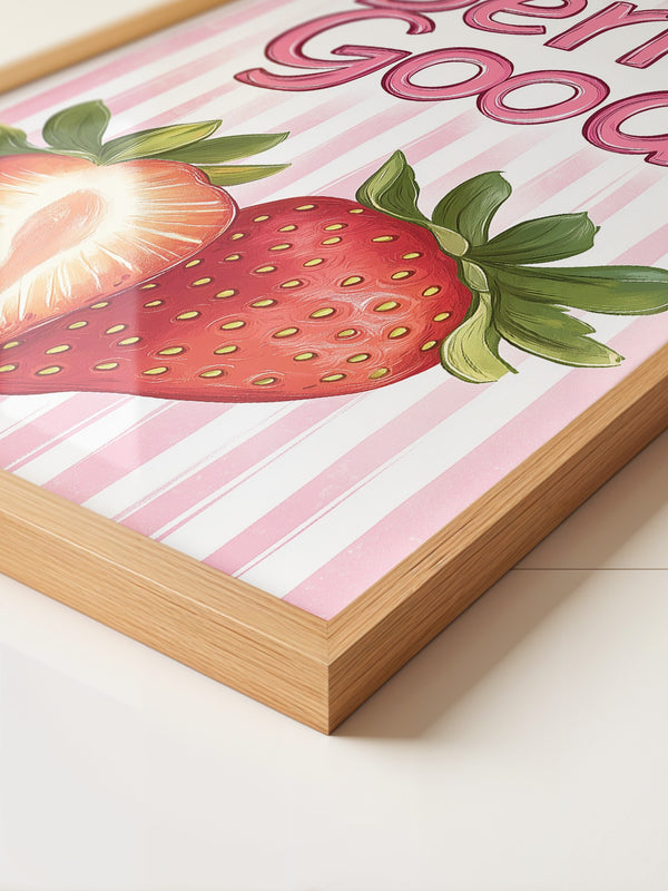 Erdbeeren Pastell Streifen