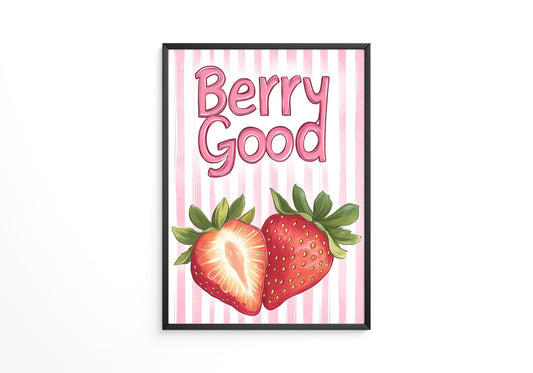 Erdbeeren Pastell Streifen