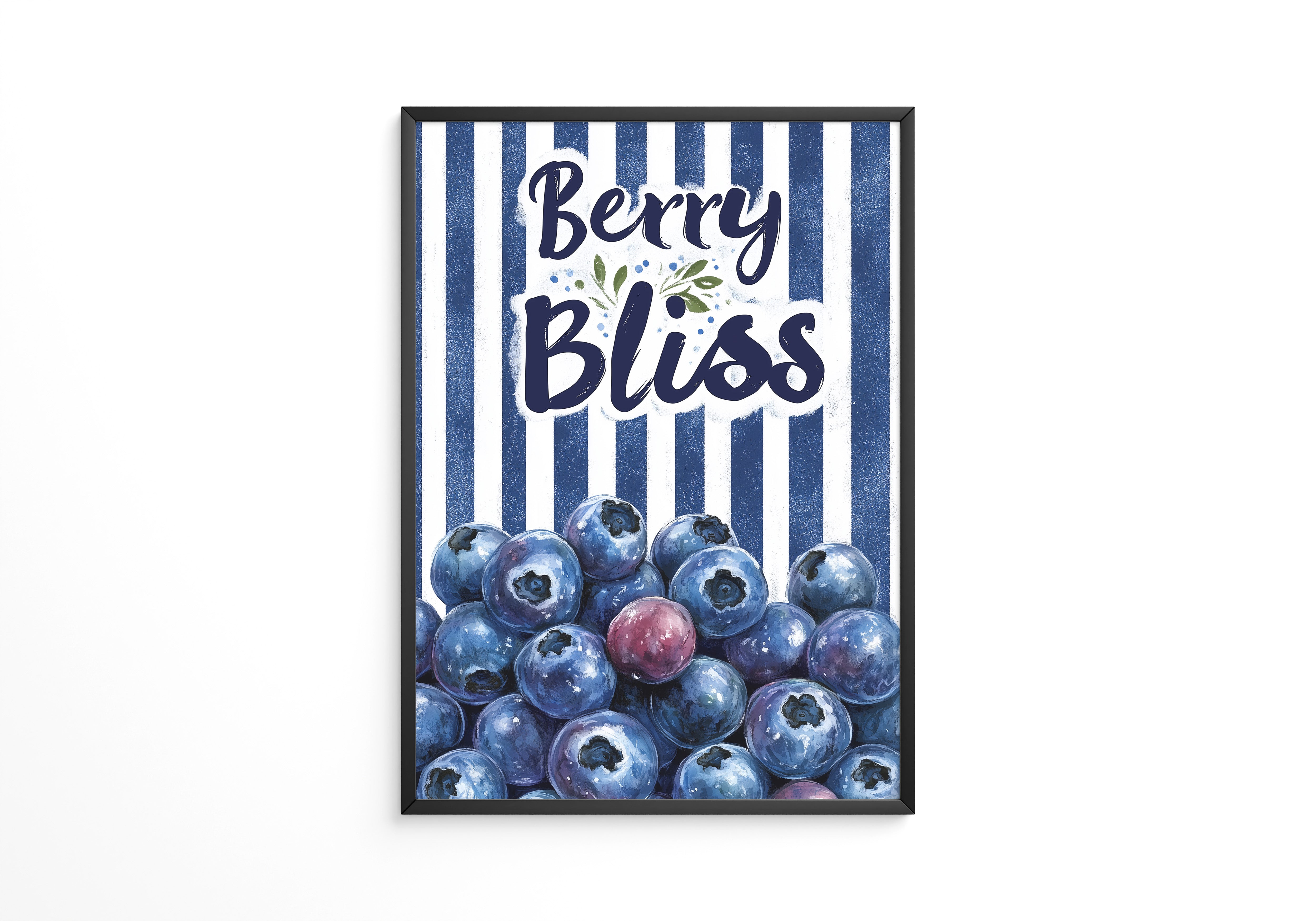Blaubeeren Streifen Retro