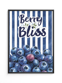Blaubeeren Streifen Retro
