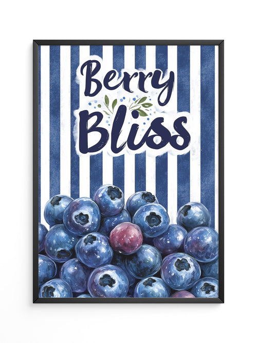 Blaubeeren Streifen Retro