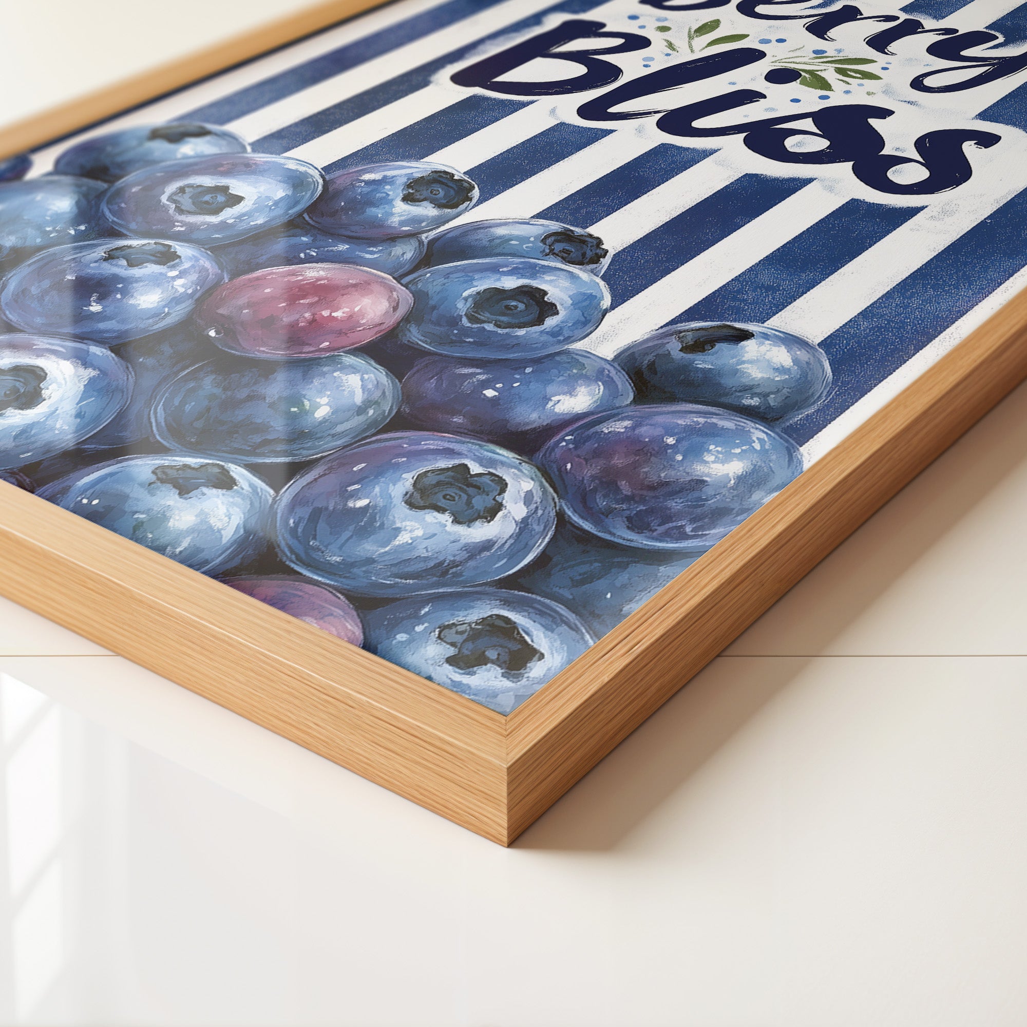 Blaubeeren Streifen Retro