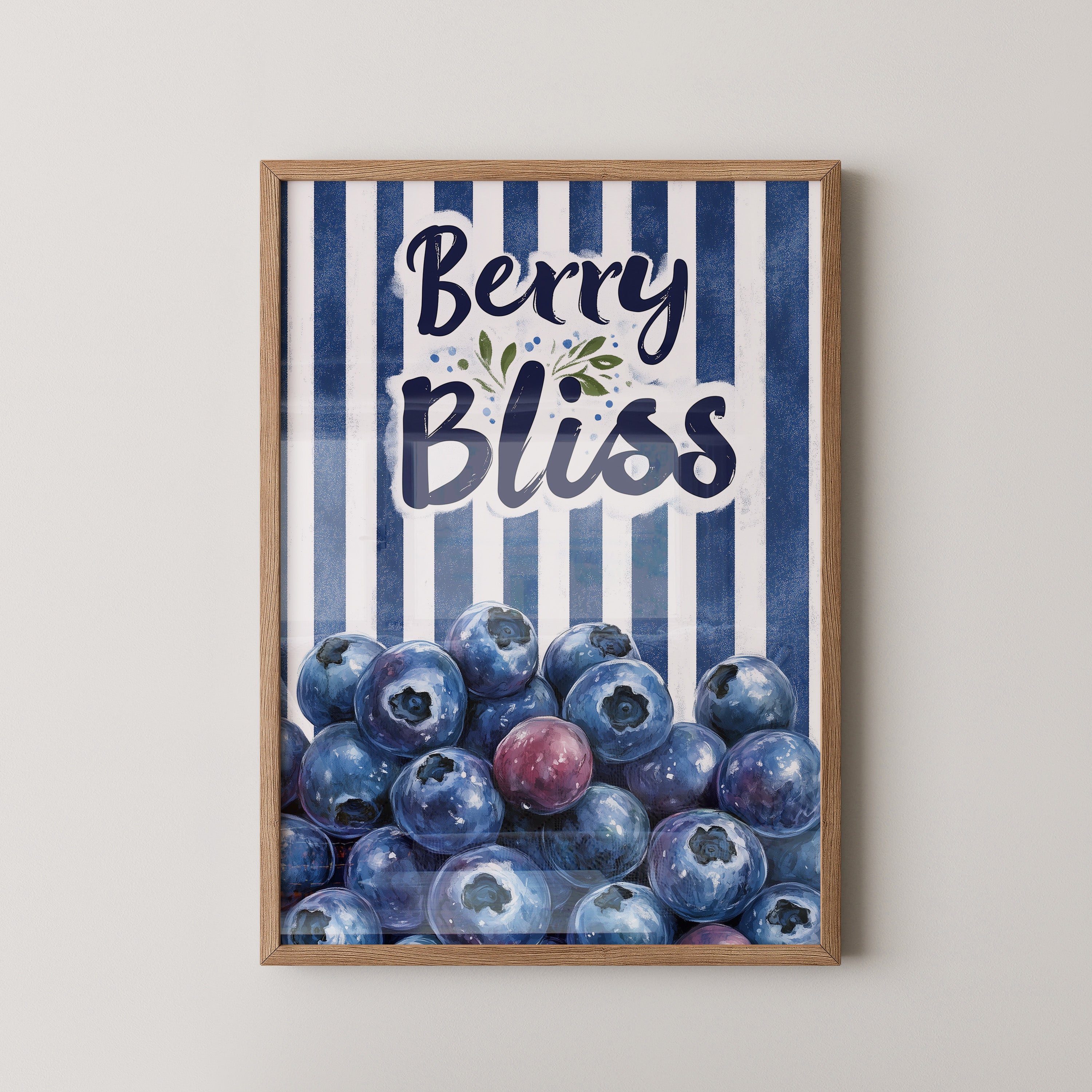 Blaubeeren Streifen Retro