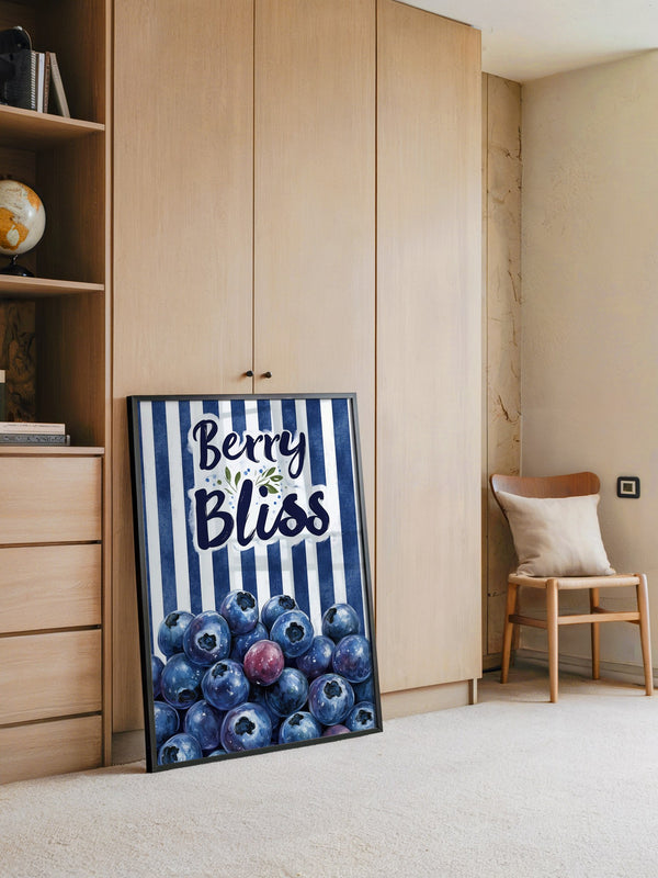 Blaubeeren Streifen Retro