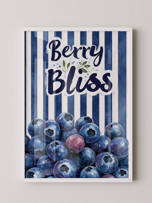 Blaubeeren Streifen Retro