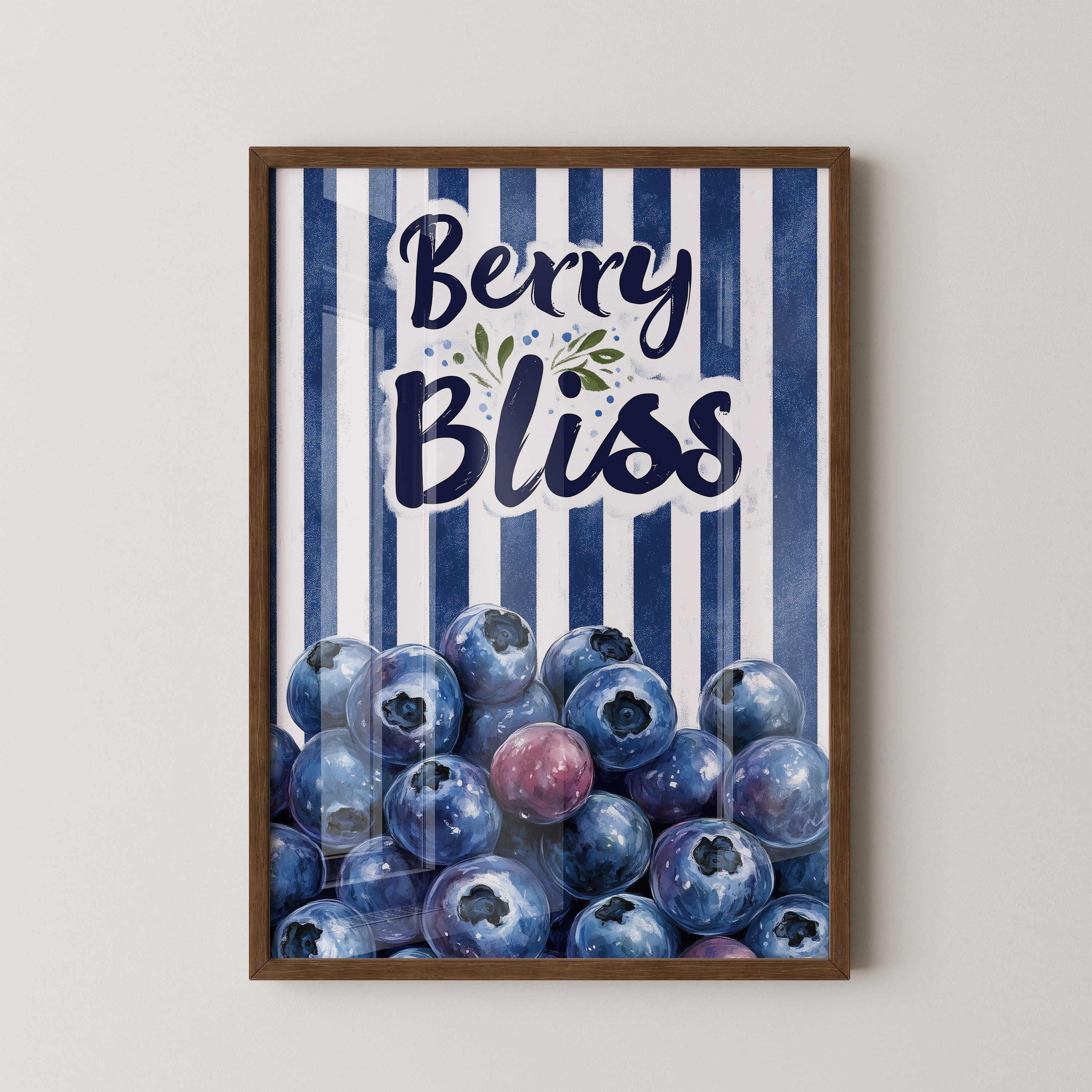 Blaubeeren Streifen Retro