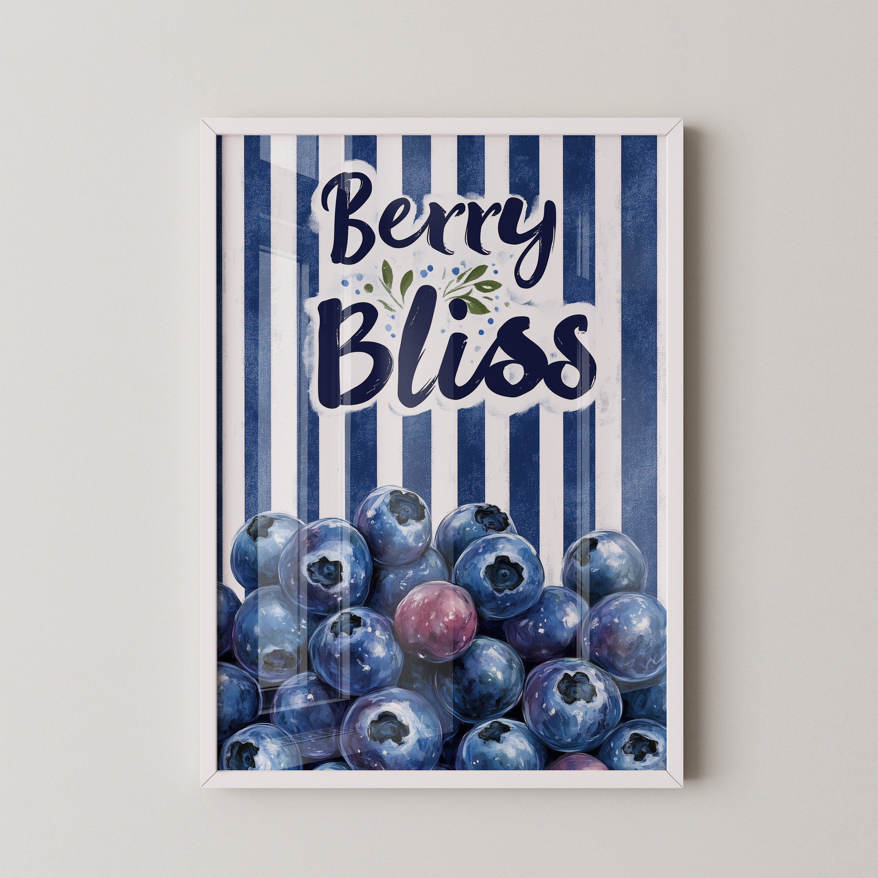 Blaubeeren Streifen Retro