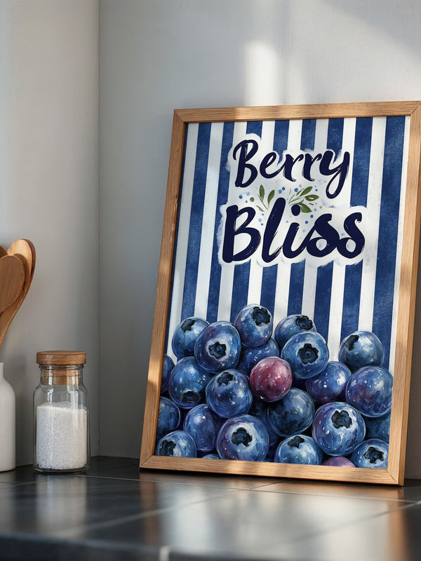 Blaubeeren Streifen Retro