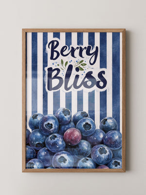 Blaubeeren Streifen Retro