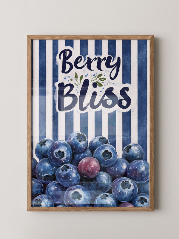 Blaubeeren Streifen Retro