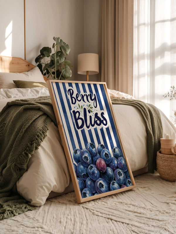 Blaubeeren Streifen Retro