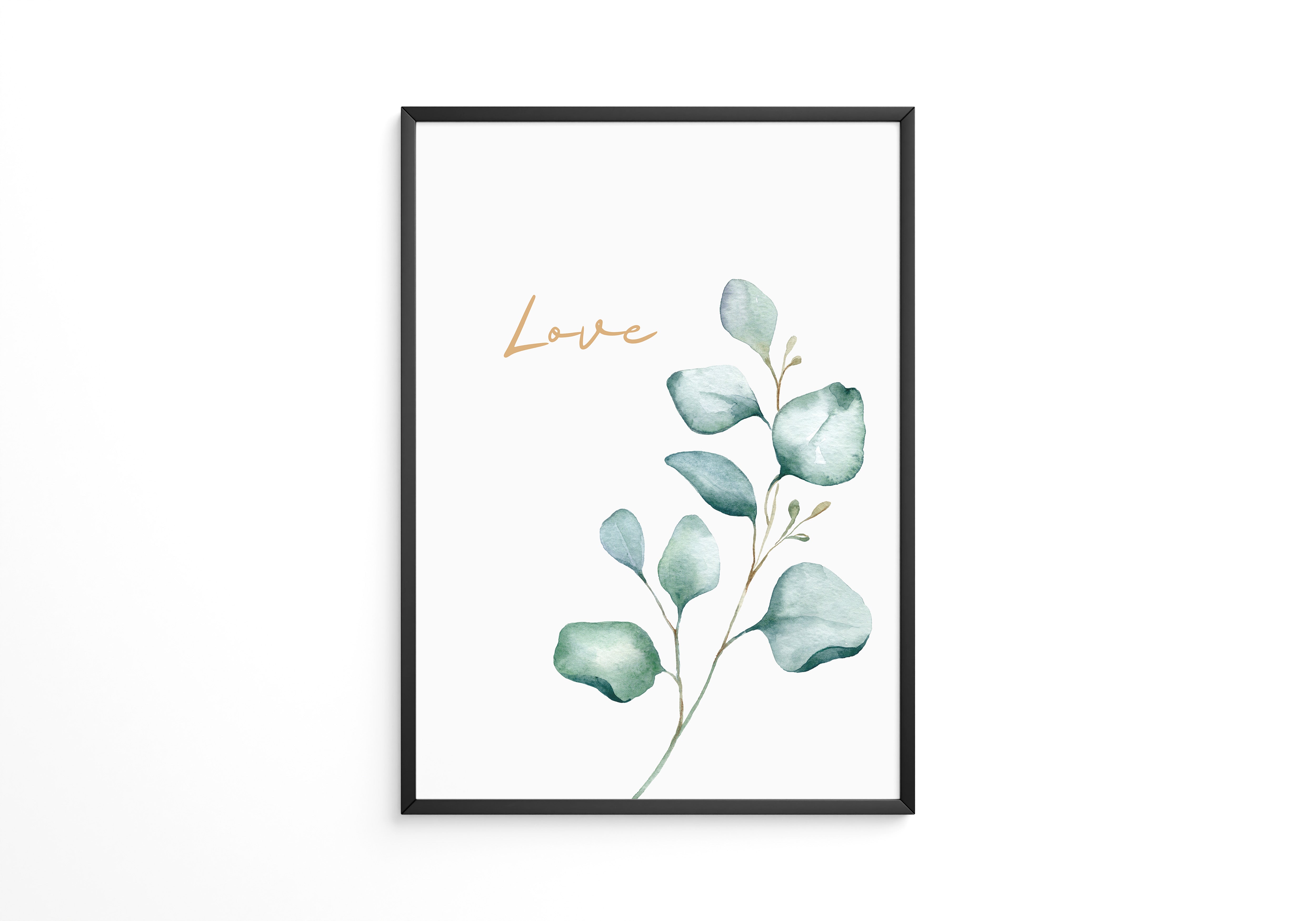 Eukalyptus Aquarell Liebe