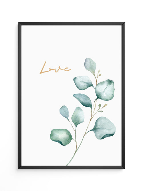 Eukalyptus Aquarell Liebe