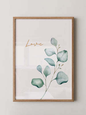 Eukalyptus Aquarell Liebe