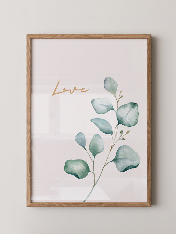Eukalyptus Aquarell Liebe