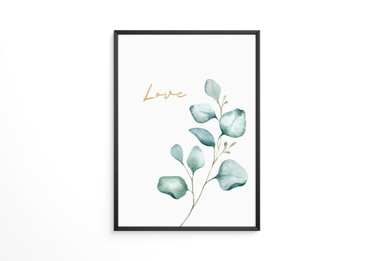 Eukalyptus Aquarell Liebe