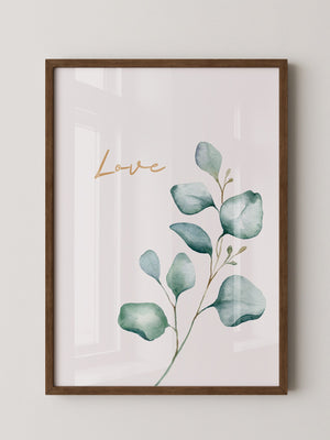 Eukalyptus Aquarell Liebe