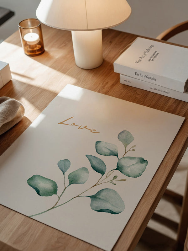 Eukalyptus Aquarell Liebe