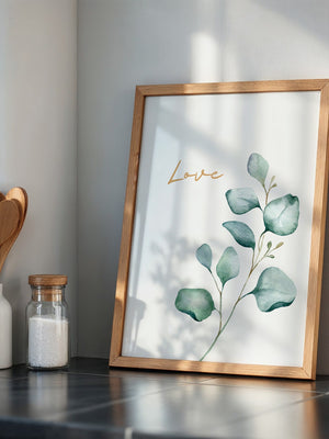 Eukalyptus Aquarell Liebe