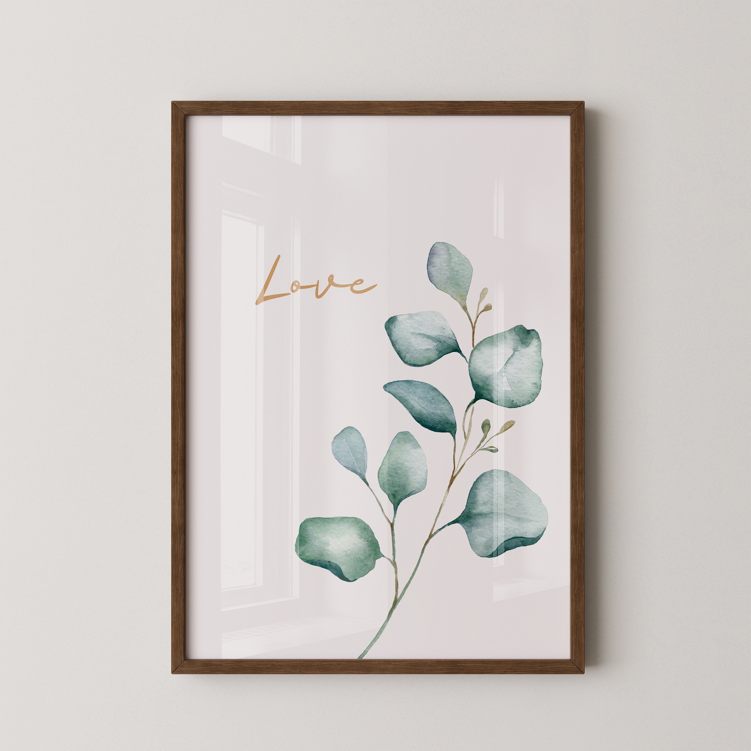 Eukalyptus Aquarell Liebe