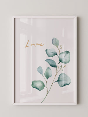 Eukalyptus Aquarell Liebe
