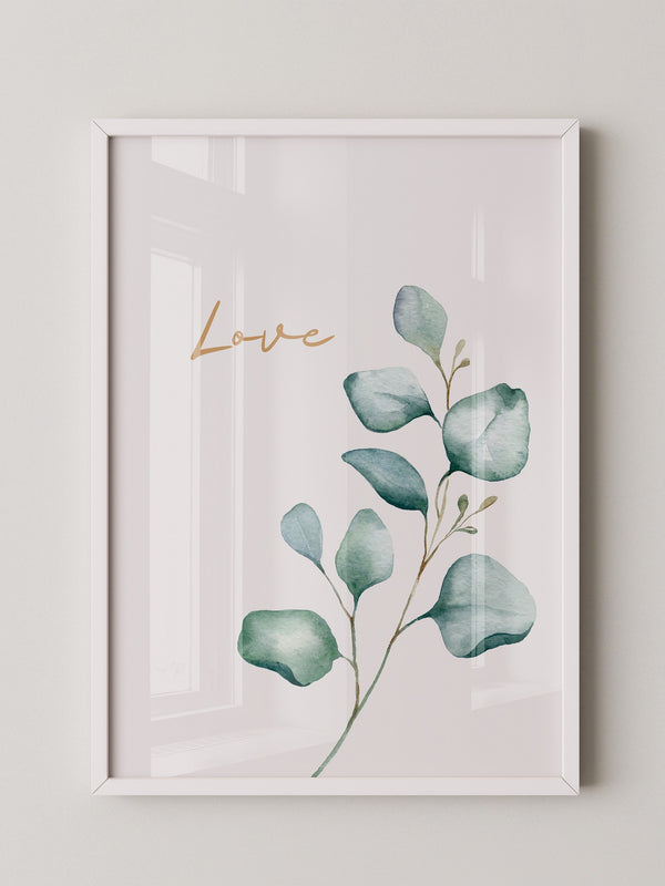 Eukalyptus Aquarell Liebe