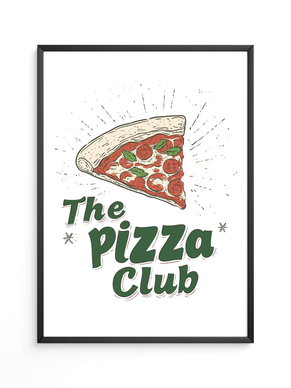 Pizza Grafik Retro Stil