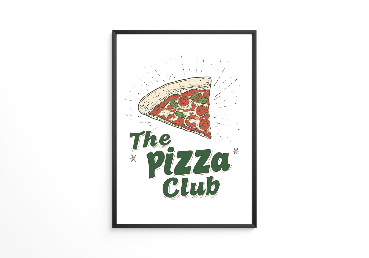 Pizza Grafik Retro Stil