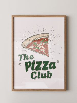 Pizza Grafik Retro Stil
