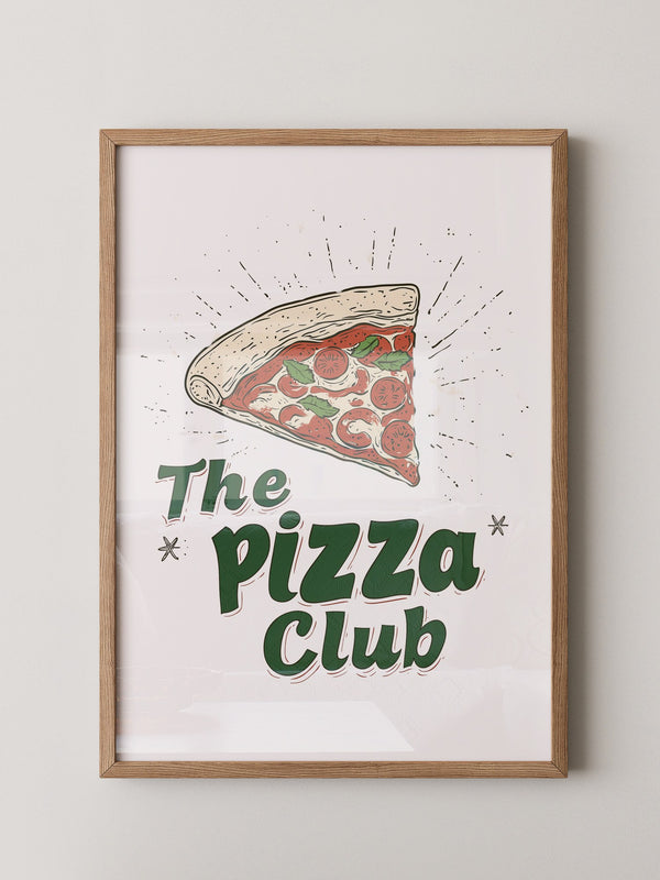 Pizza Grafik Retro Stil