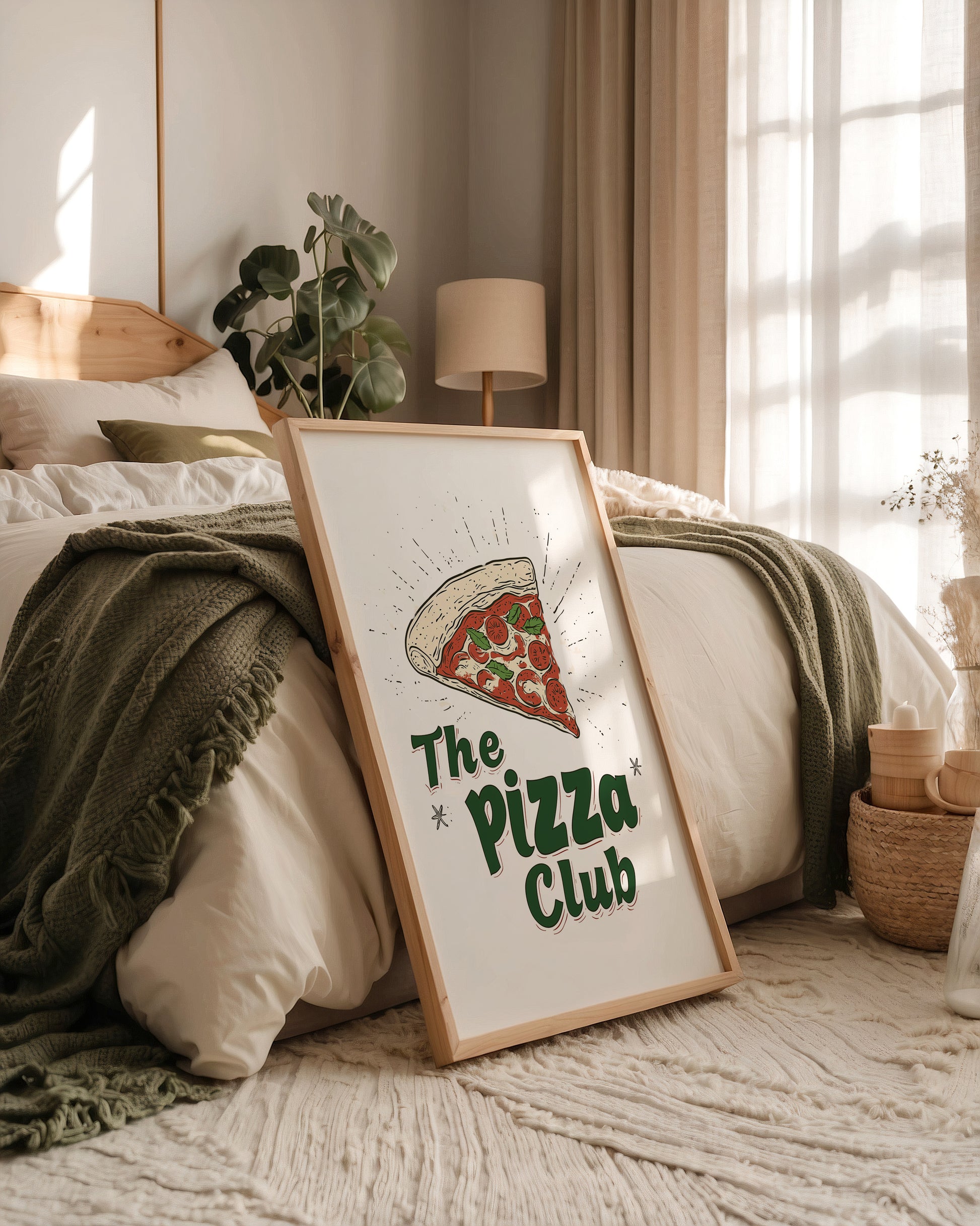 Pizza Grafik Retro Stil