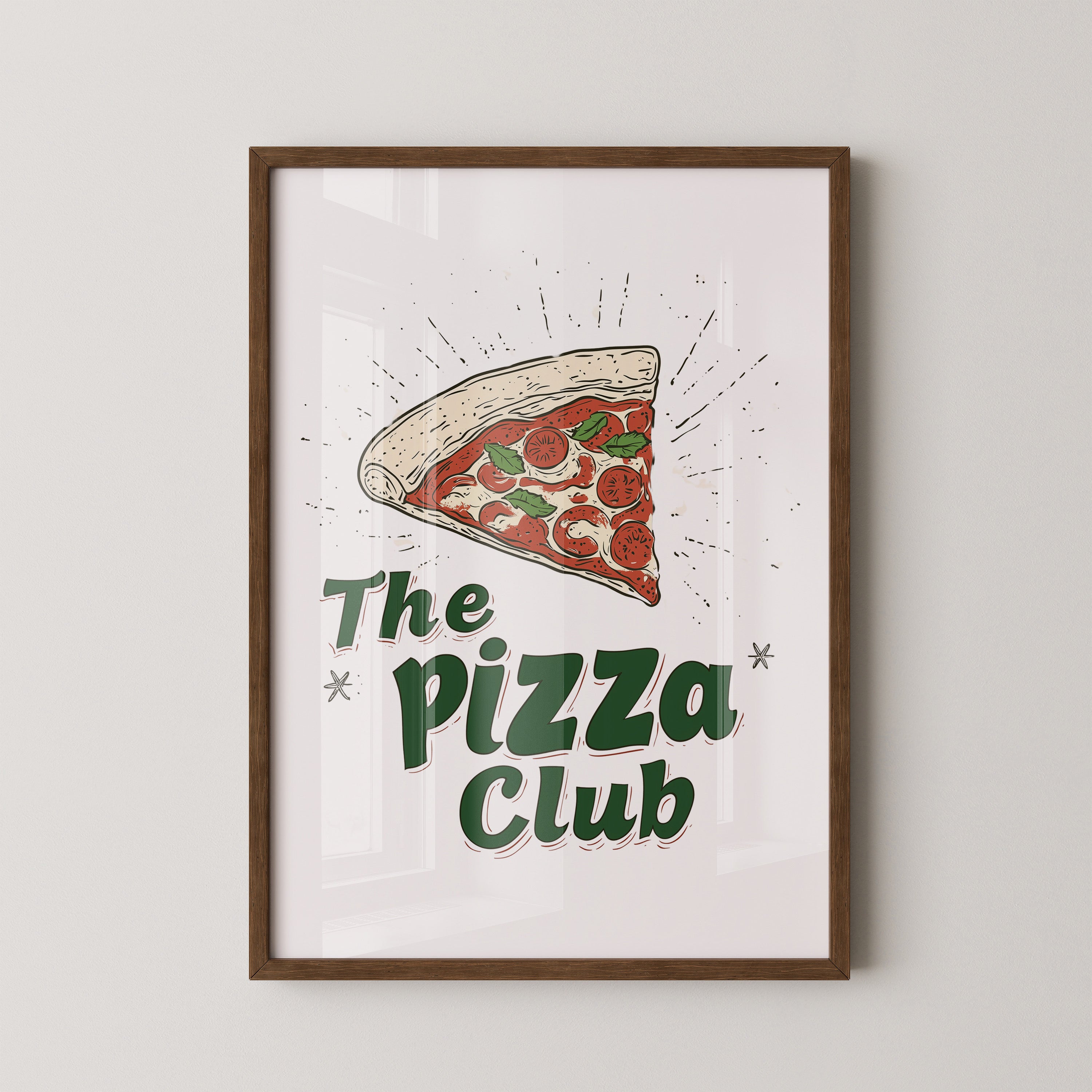 Pizza Grafik Retro Stil