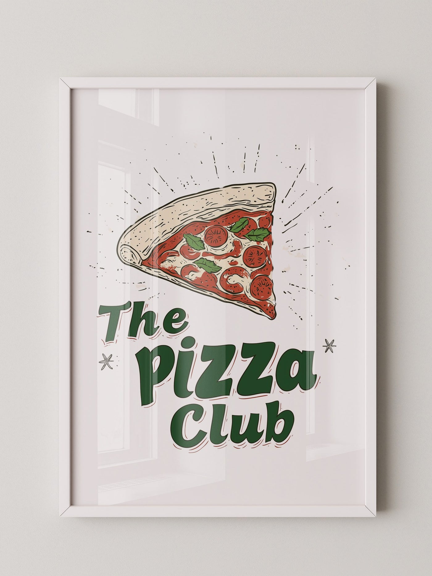 Pizza Grafik Retro Stil